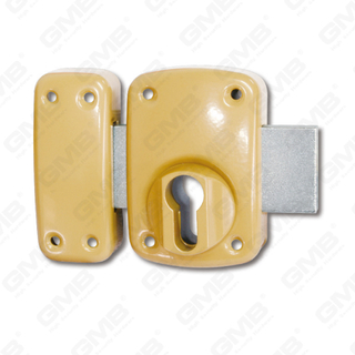 Seguridad Nigh Latch Lock Acero Deadbolt cilindro agujero Deadbolt Rim Lock Rim Cilindro Lock (658B)