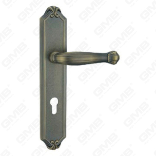 Manija de la puerta Tire de la puerta de madera Hardware Mango de la puerta de la puerta en el plato para el bloque de mortaja por aleación de zinc o mango de placa de puerta de acero (ZL903-Z41-DAB)