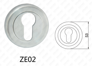 Roseta redonda de manija de puerta de aluminio de aleación de zinc Zamak (ZE02)
