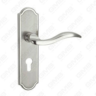Manija de la puerta Pull Hardware de la puerta de madera Manija de la puerta de la puerta en el plato para el bloque de mortaja por aleación de zinc o mango de placa de puerta de acero (CM591-C76-K)