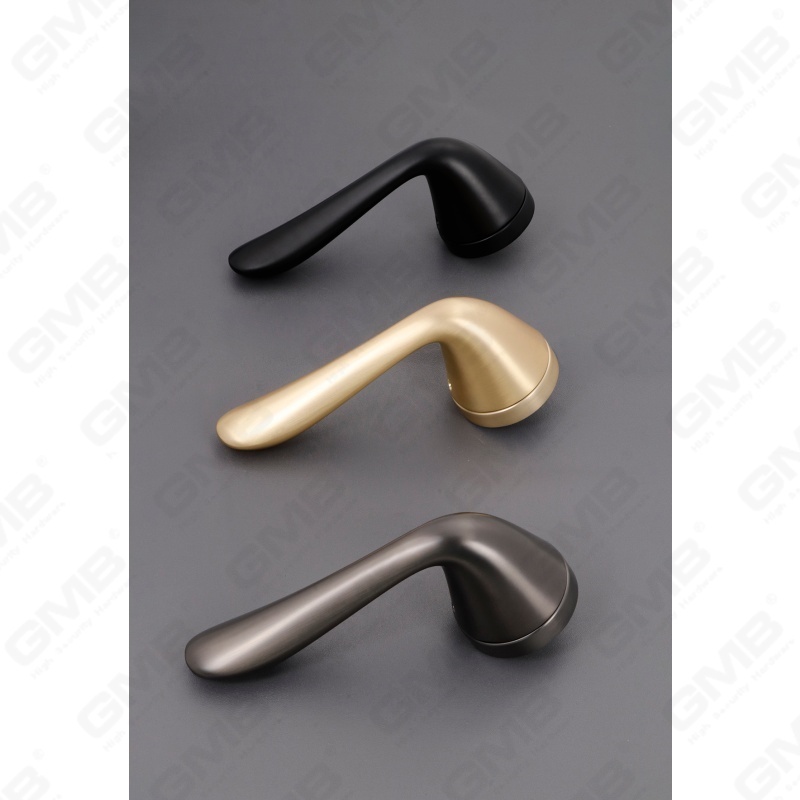 Manija de cerradura de puerta dividida de aleación de zinc sólido simple y moderna en roseta redonda （Z062409）