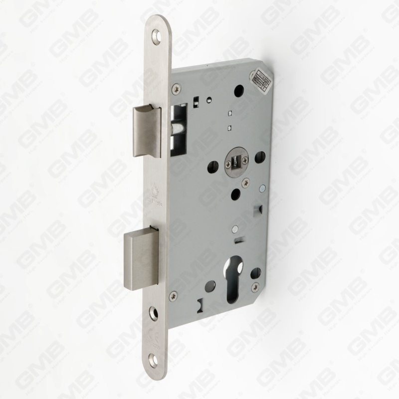 Cerradura de puerta de embutir de alta calidad con escape de acero inoxidable SUS y marco resistente al fuego Euro de seguridad estándar CE UL (72ZE) (6072A-L/R)