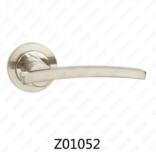 Manija de puerta de roseta de aluminio de aleación de zinc Zamak con roseta redonda (Z01052)