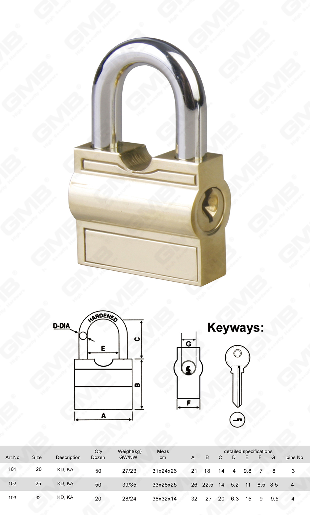 挂锁 网站 图 图 图 【100】 Candado de lat&oacute;n tipo tambor (apertura lateral) -22