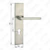 Tirador de la manija de la puerta Herrajes para puertas de madera Manija de la cerradura de la manija de la puerta en la placa para la cerradura de embutir de aleación de zinc o manija de la placa de la puerta de acero (L201-Z25-N)