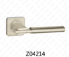 Manija de puerta de roseta de aluminio de aleación de zinc Zamak con roseta redonda (Z04214)