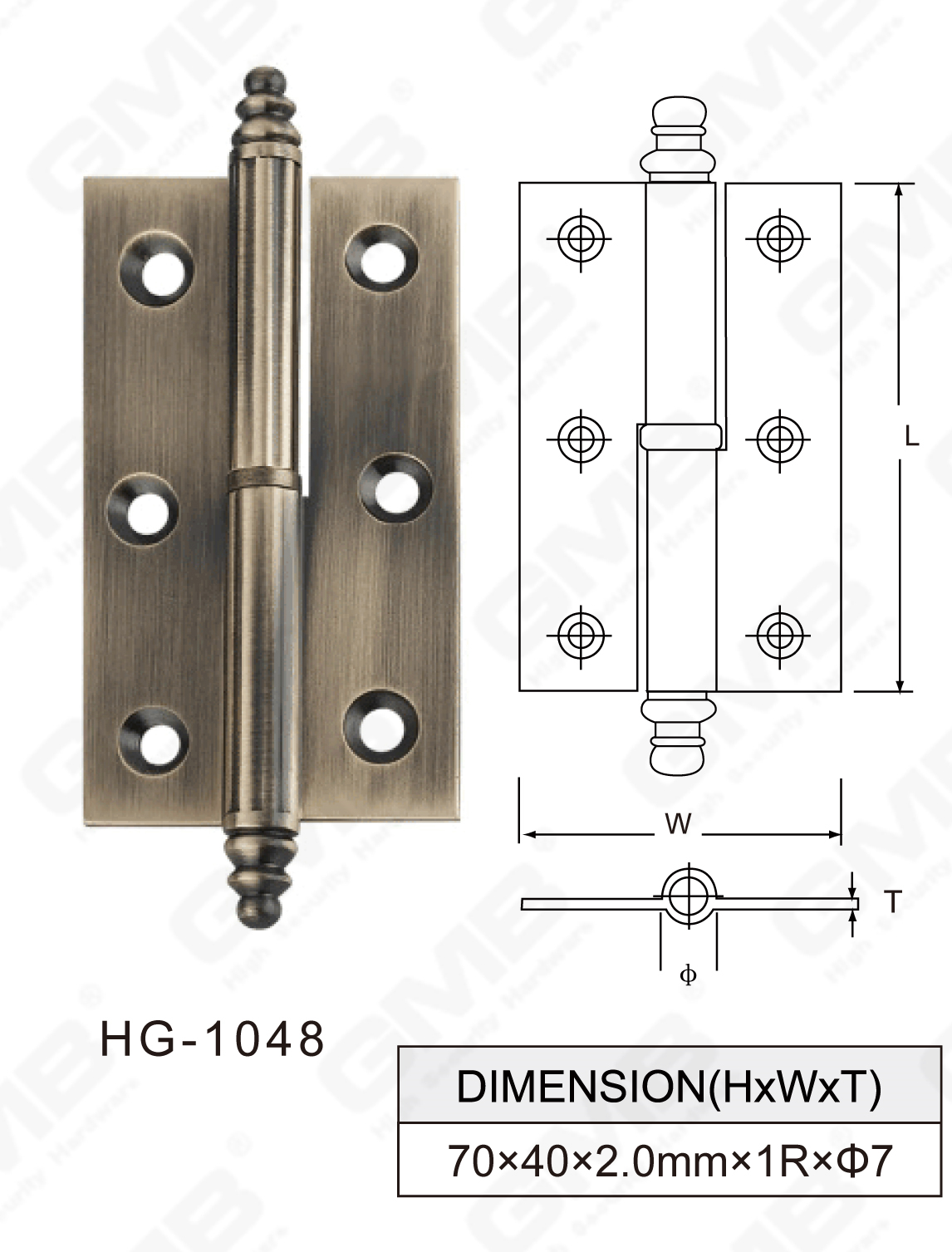Serie de bisagras de lat&oacute;n_HG-1048-93