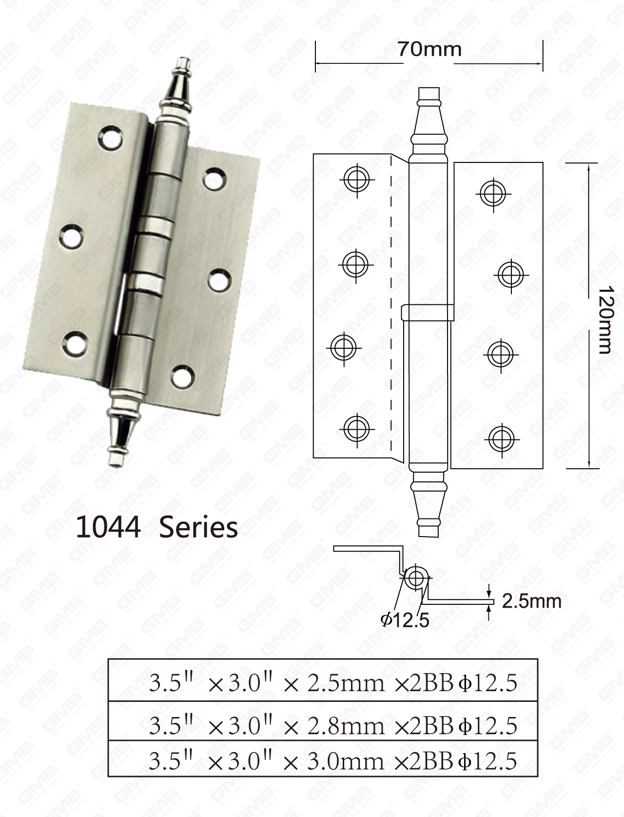 Serie de bisagras de acero_1044-90