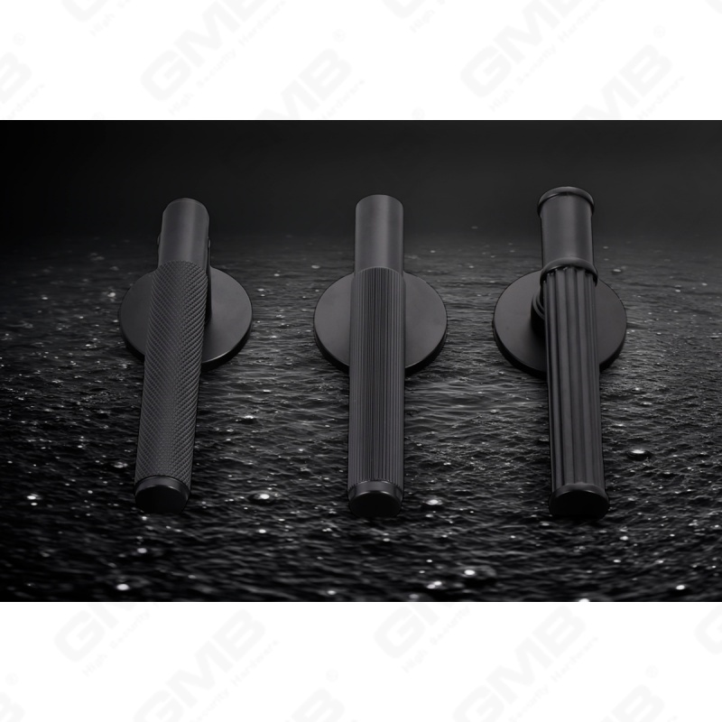 Nueva decoración moderna de la casa manija de puerta de aluminio en roseta redonda