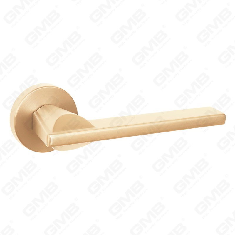 Manija de cerradura de puerta dividida de aleación de zinc sólido simple y moderna en roseta redonda （Z062407）