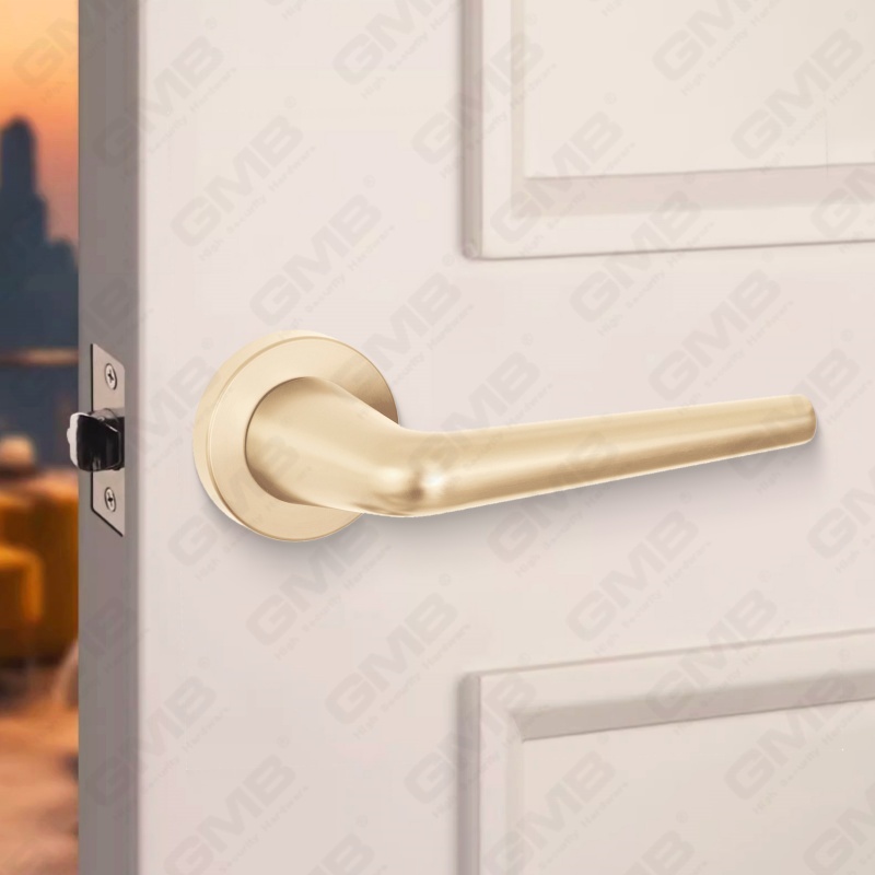 Manija de cerradura de puerta dividida de aleación de zinc sólido simple y moderna en roseta redonda （Z062405）