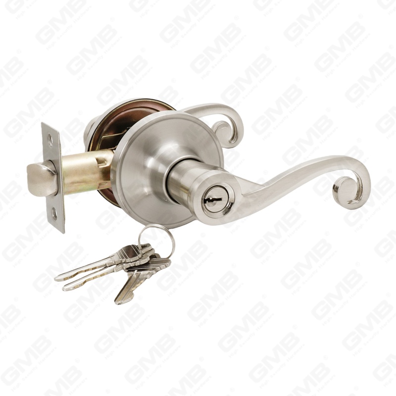 Cerradura de puerta interior de aluminio de aleación de Zinc estándar ANSI UL, cerradura de palanca de manija de seguridad comercial Tubular de servicio (8001)