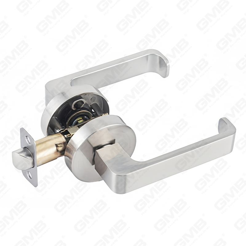 Cerradura de puerta interior de aluminio/aleación de Zinc estándar ANSI UL, cerradura de palanca de manija de seguridad cilíndrica comercial Tubular (9166)