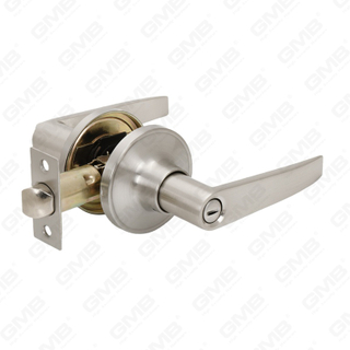Cerradura de palanca cilíndrica comercial tubular con botón pulsador de aleación de zinc estándar ANSI UL (8008)