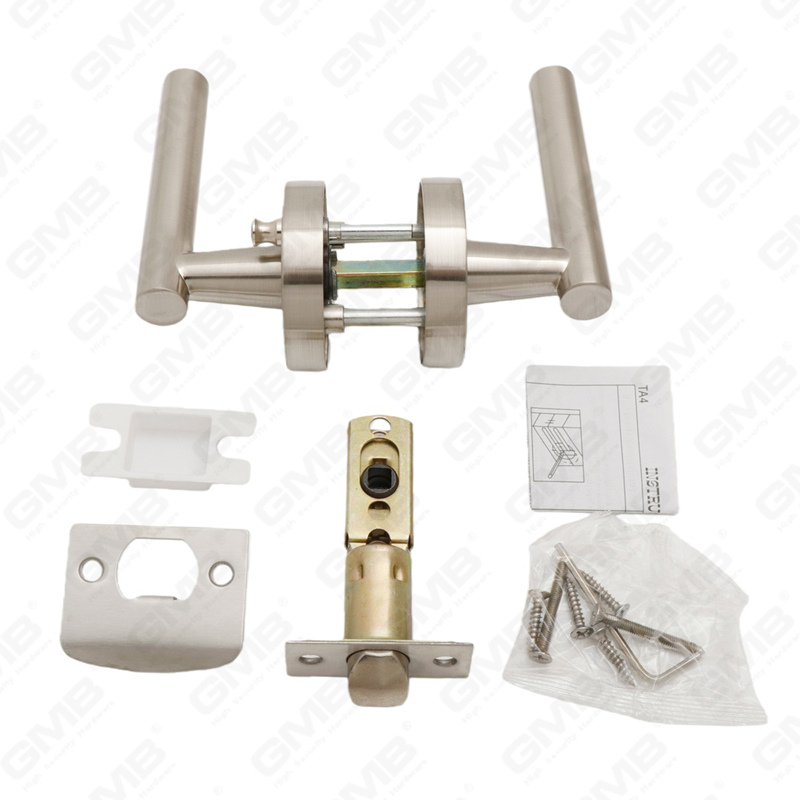Cerradura de puerta interior de aleación de zinc/aluminio estándar ANSI UL, cerradura de palanca de manija de seguridad cilíndrica comercial tubular (9163)