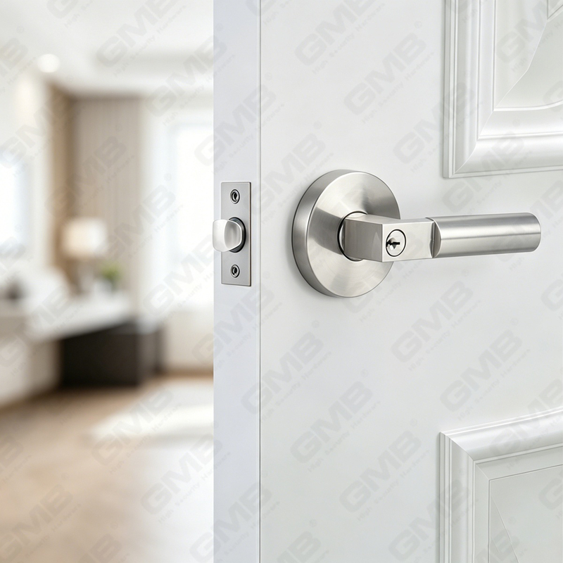 Heavy Duty Tubular Lever Door Lock Series, Zinc alloy Round Rosette Entry Door Handle Lock（B2021）