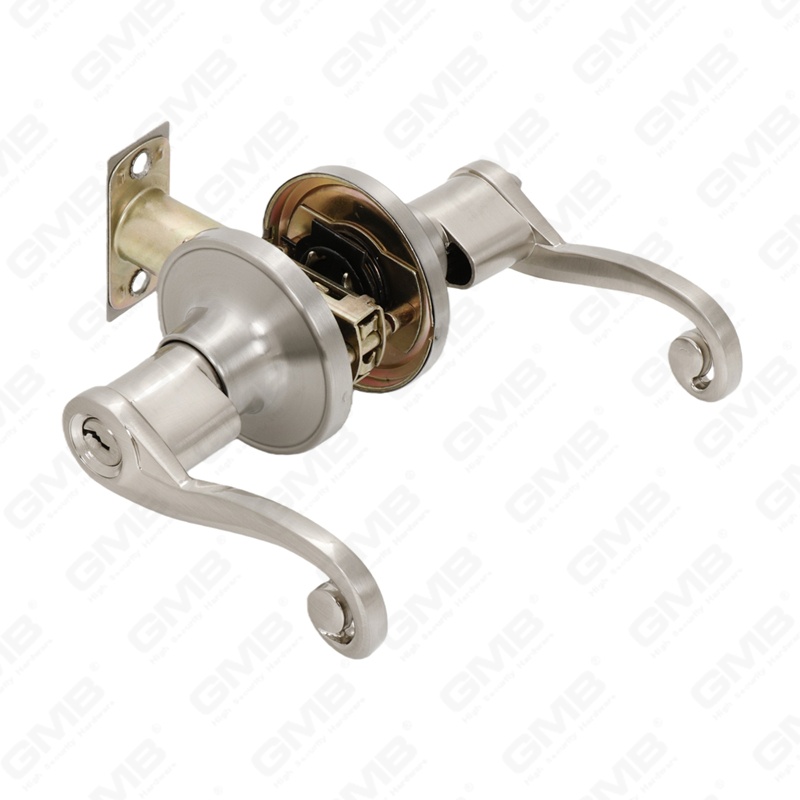 Cerradura de puerta interior de aluminio de aleación de Zinc estándar ANSI UL, cerradura de palanca de manija de seguridad comercial Tubular de servicio (8001)