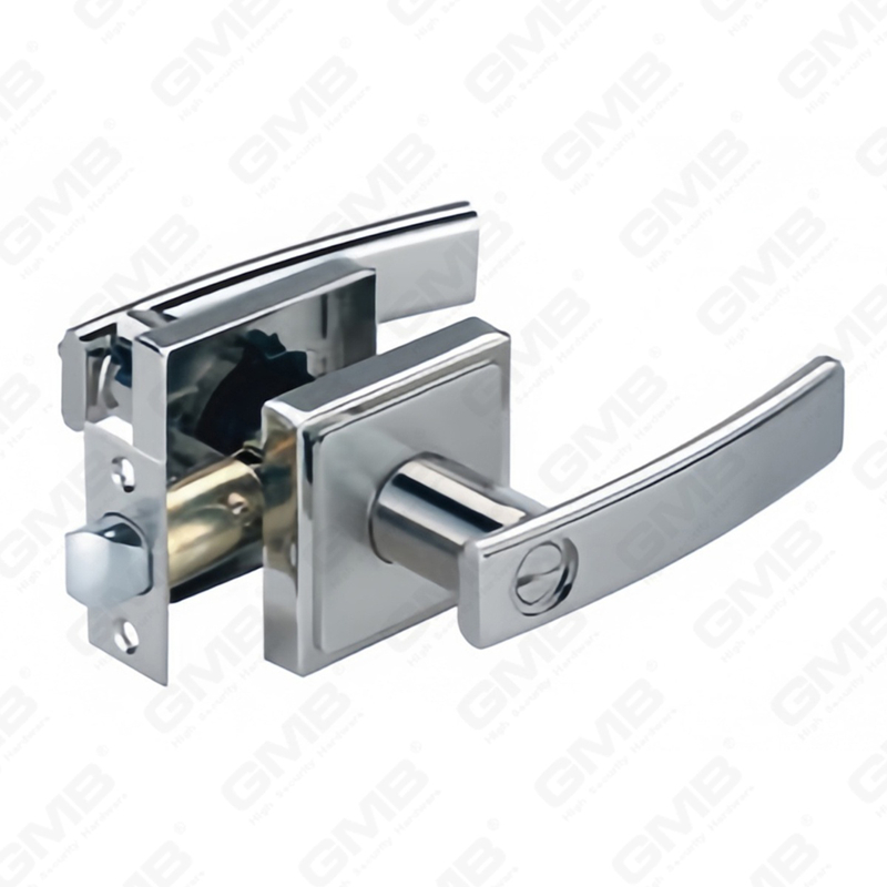 Serie de cerradura de puerta con palanca tubular de alta resistencia, cerradura de manija de puerta de entrada con roseta cuadrada de aleación de zinc （C2013）