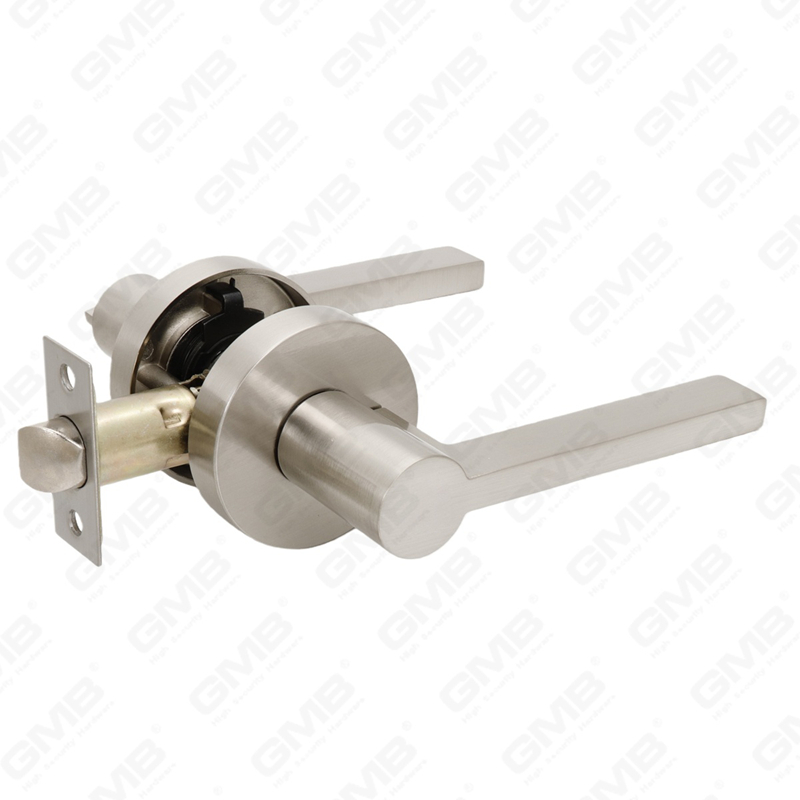 Serie de cerraduras de puerta con palanca tubular de alta resistencia, cerradura de manija de puerta de entrada con roseta redonda de aluminio (R2270)
