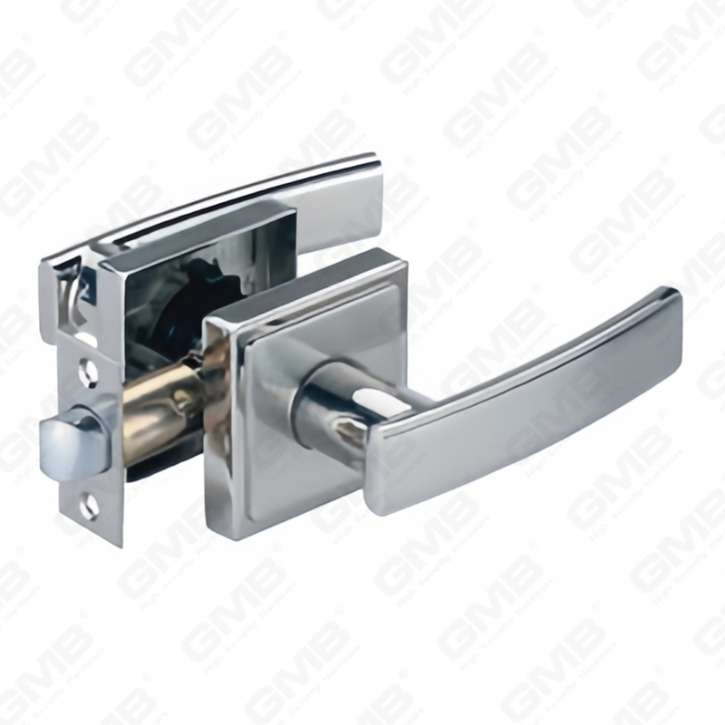Serie de cerradura de puerta con palanca tubular de alta resistencia, cerradura de manija de puerta de entrada con roseta cuadrada de aleación de zinc （C2013）