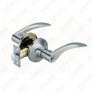 Cerradura de palanca cilíndrica comercial tubular con botón pulsador de aleación de zinc estándar ANSI UL (8006)