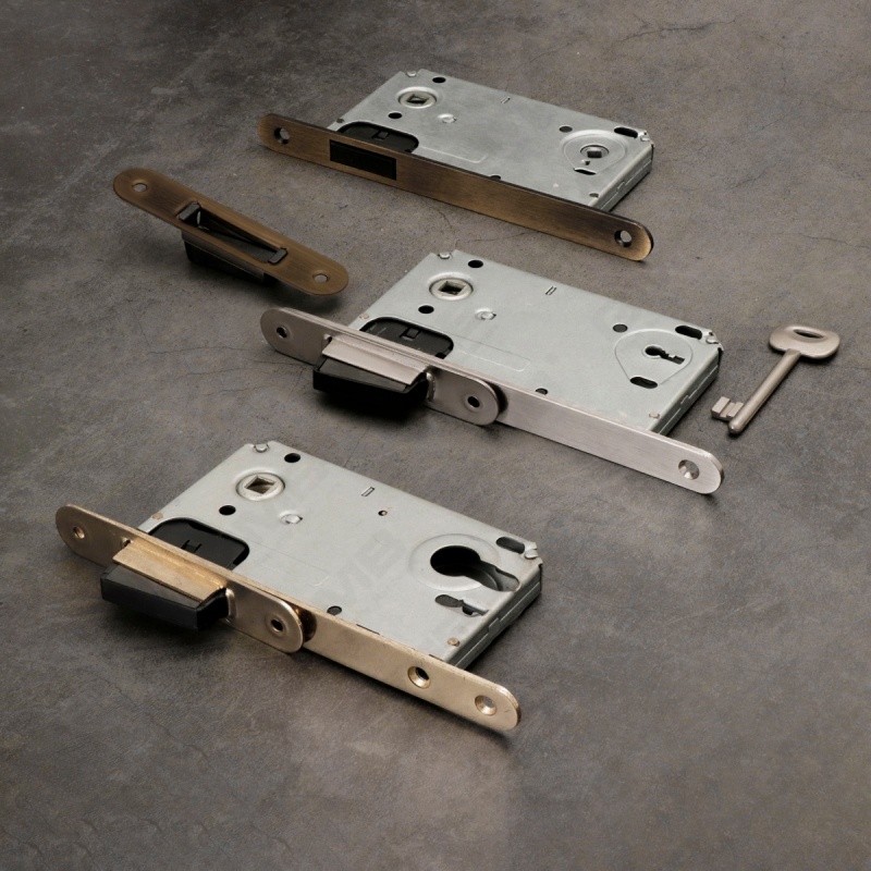 Cerradura de puerta de embutir silenciosa con embutir de seguridad, cuerpo de cerradura con orificio de cilindro de cerradura magnética (CX8550C)