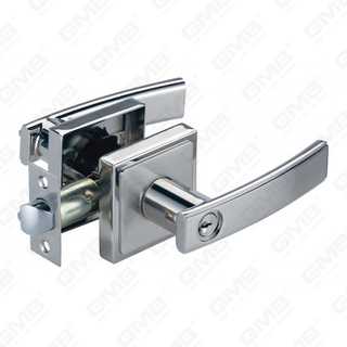 Serie de cerradura de puerta con palanca tubular de alta resistencia, cerradura de manija de puerta de entrada con roseta cuadrada de aleación de zinc （C2013）