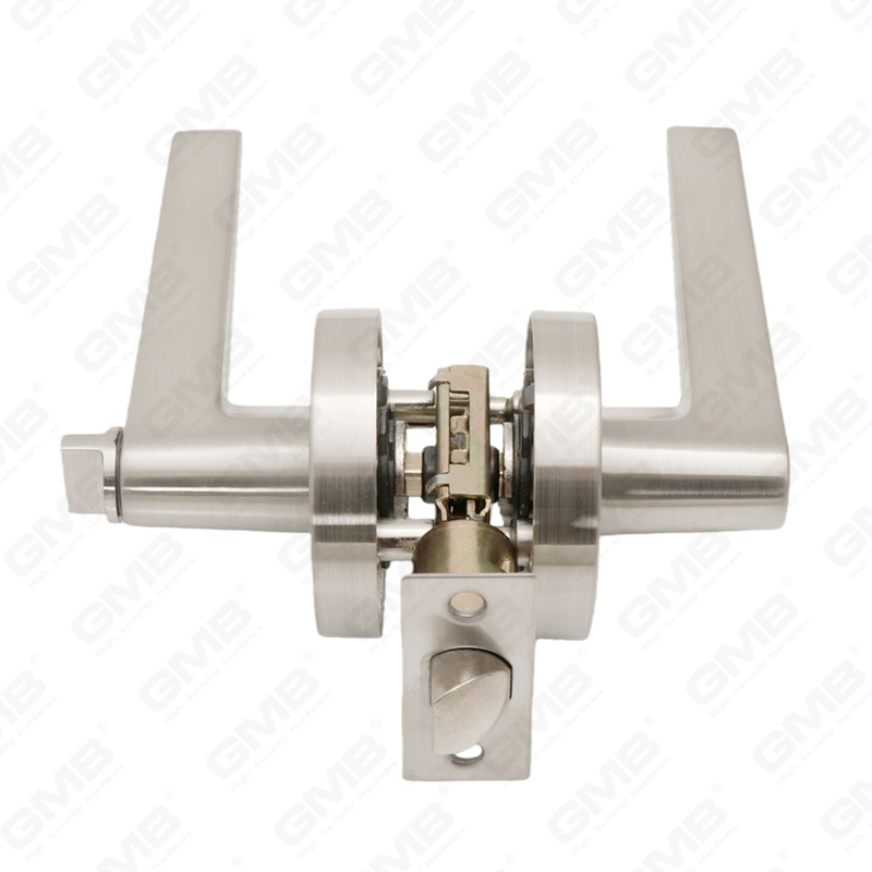 Serie de cerraduras de puerta con palanca tubular de alta resistencia, cerradura de manija de puerta de entrada con roseta redonda de aleación de zinc （B2019）